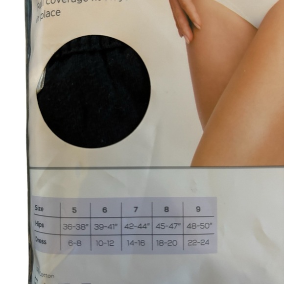Jockey Elance Combed Cotton Comfort 3Pair Hipster Panties L/7 Black Full Cover - Picture 2 of 3